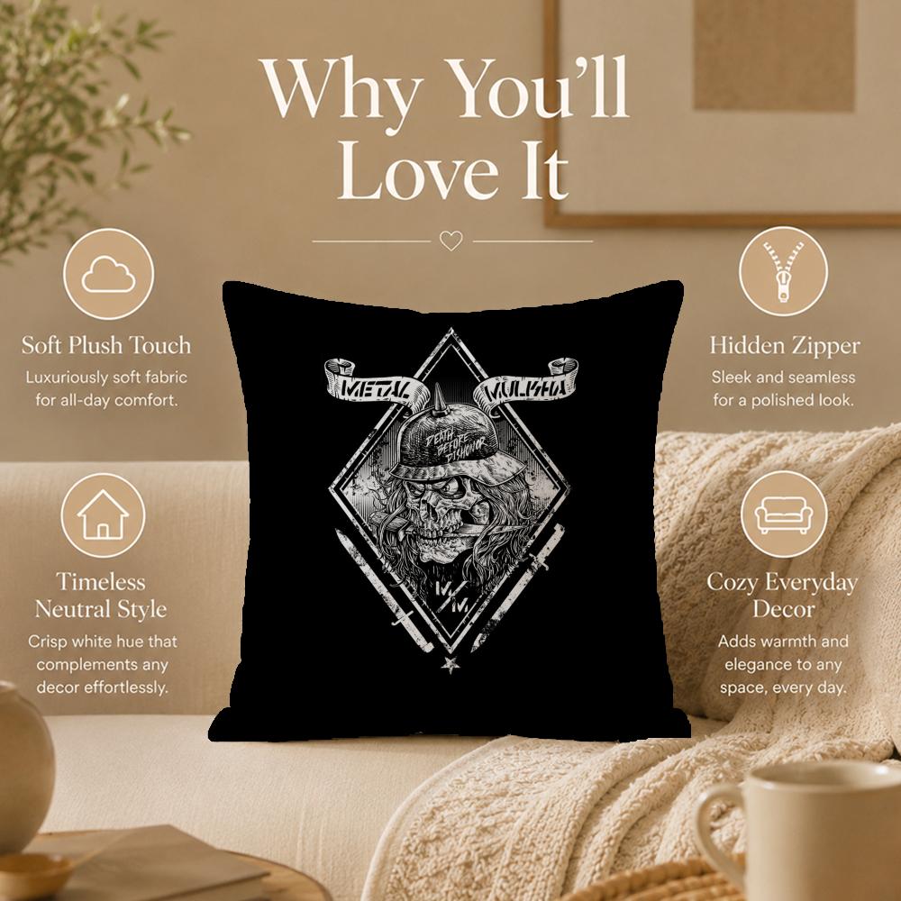 Fashion M-Metal MulishaS Cushion Cover Double-Sided Printed Pillow Cover Hypoallergenic Dust-Mite Proof
