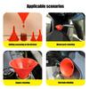 4pcs Car Plastic Funnels Refueling Car Long Stem Funnel Gasoline Oil Fuel Filling Tool Car for Motorcycle Farm Machine Funnel