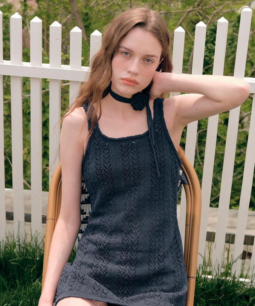 Lora Lora Rose Strap Sleeveless Onepiece Navy