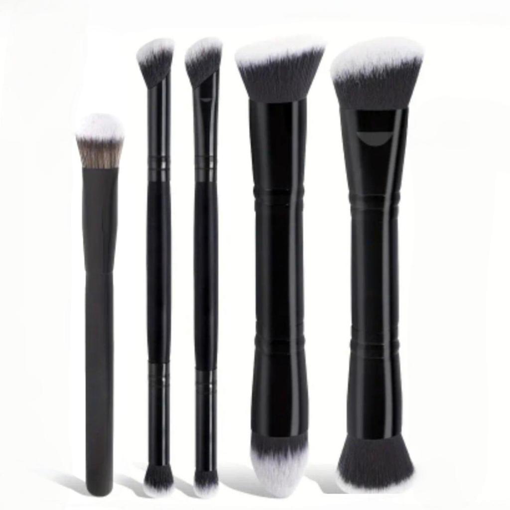 Double Head Foundation Blush Brush Single Three-Color Soft Hair Beauty Tool Grooming Brush Loose Powder Brush Makeup Brush