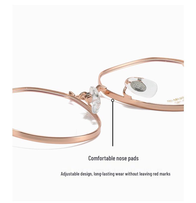2023 Korean Style Titanium Frame Glasses - Multifunctional Myopia & Anti-Blue Light, Flat Upper & Round Lower Design