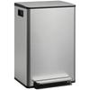 Kitchen Bin 50L, Pedal Bin, Removable Inner Bucket, Soft-close Lid, 41.7x36.6x62cm, Silver