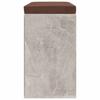 Shoe Bench Concrete Grey 103x30x48 cm Engineered Wood