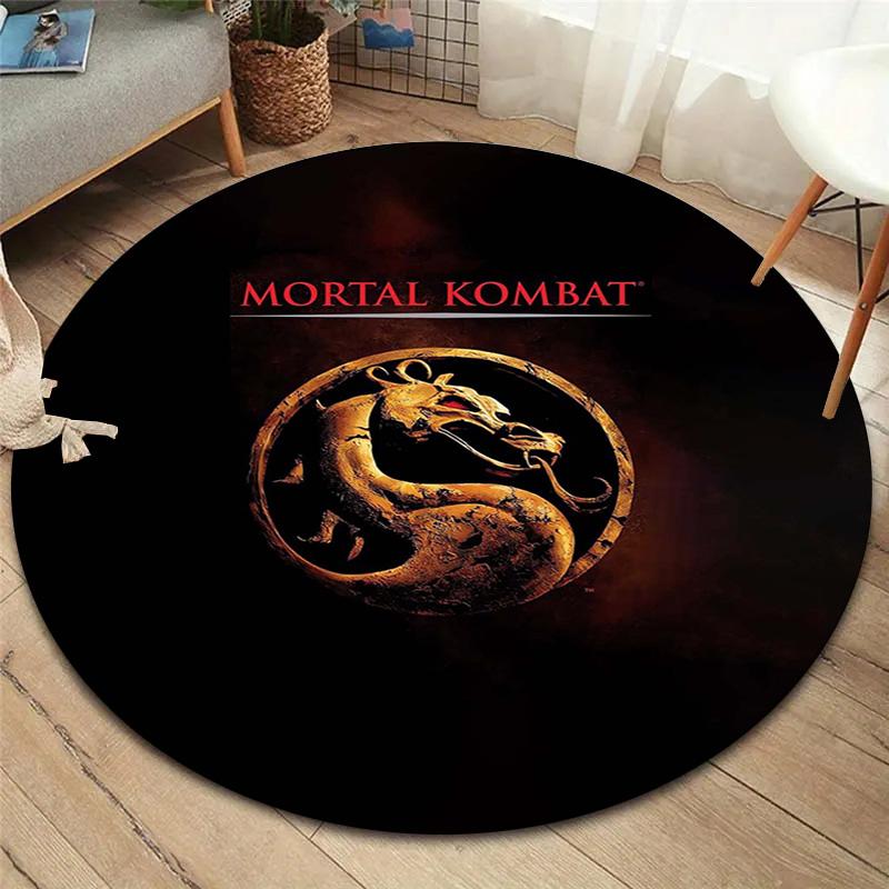 Vortex Crossing Gate Round Area Rug,Carpet Rug for Living Room Bedroom Sofa Playroom Decor,Non-slip Floor Mat