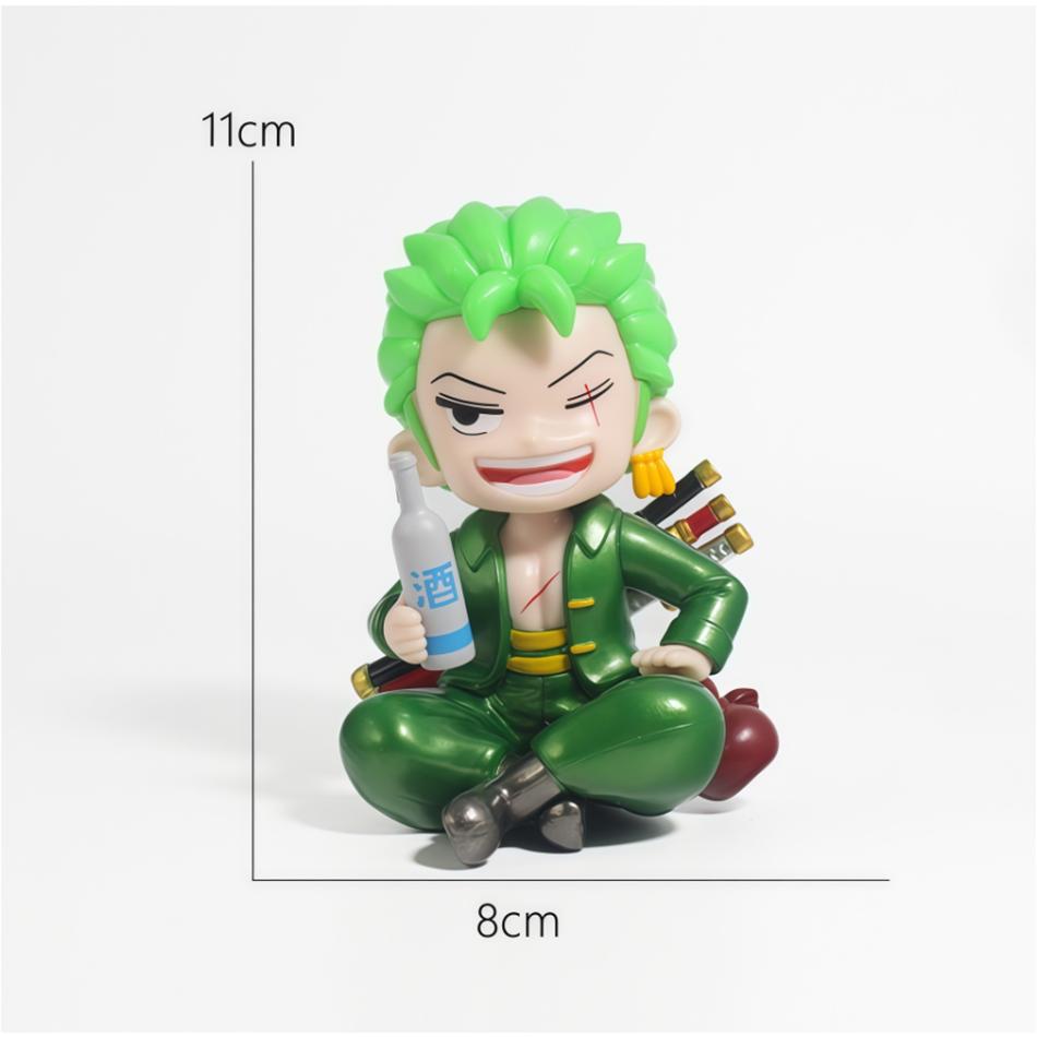 1-8Pcs One Piece Q Edition Doll Food Series Cute Luffy Zoro Ace Sanji Yamato Model Cartoon Collect Car Desk Decoration Toy Gift