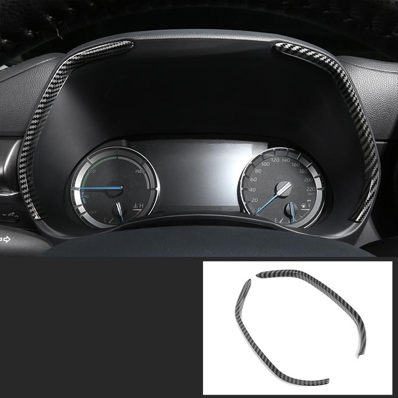 For Toyota Highlander XU70 Refit   2022 Car Carbon Fiber Interior Mouldings Gear Panel Cover Frame Accessories For