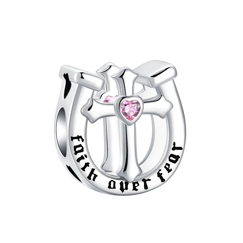 Nya Hjärtformade Berlocker Kopparblomma Evig Kärlek Pärlor Passar Originalarmband Halsband För Kvinnor DIY Smycken Gåva