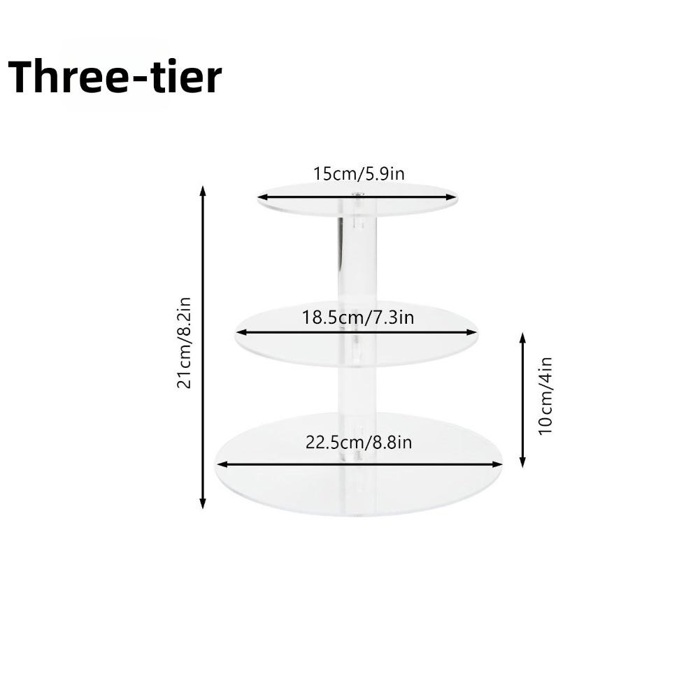 3/4/5 Tier Acrylic Round Cupcake Stand Clear Birthday Cupcake Stand Holder Dessert Display For Wedding Birthday Christmas Party