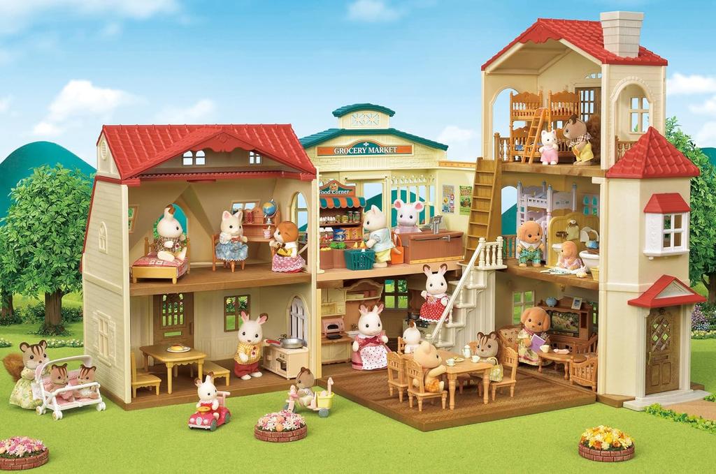 EPOCH Sylvanian Families Calico Critters Forest Market Shop Set Mi-86 ST Mark Certified Dollhouse Toy Ages 3+