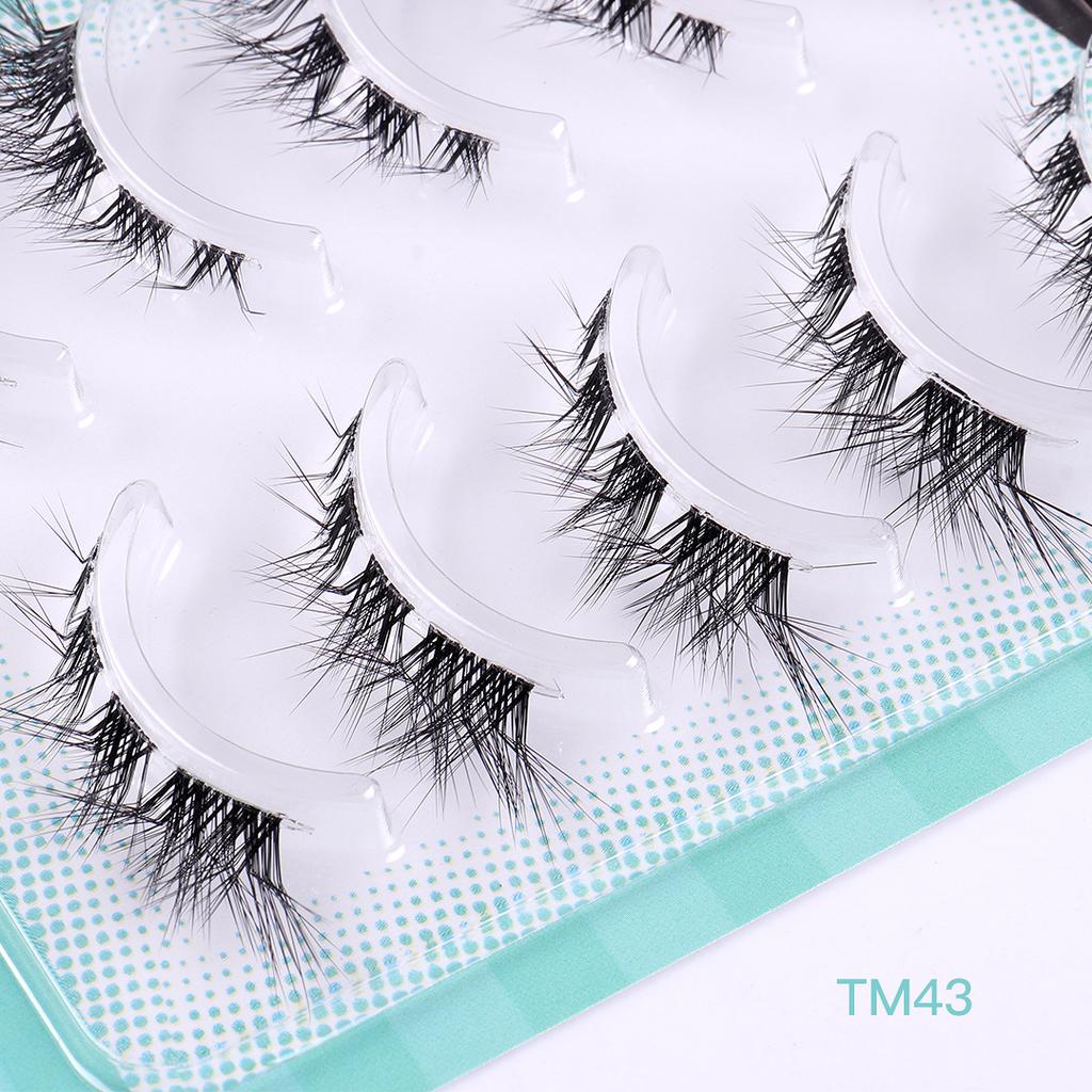 Transparent Terrier 5 Packs L-Shaped False Eyelashes Natural Comic Barbie Eyelashes Little Demon Eyelashes