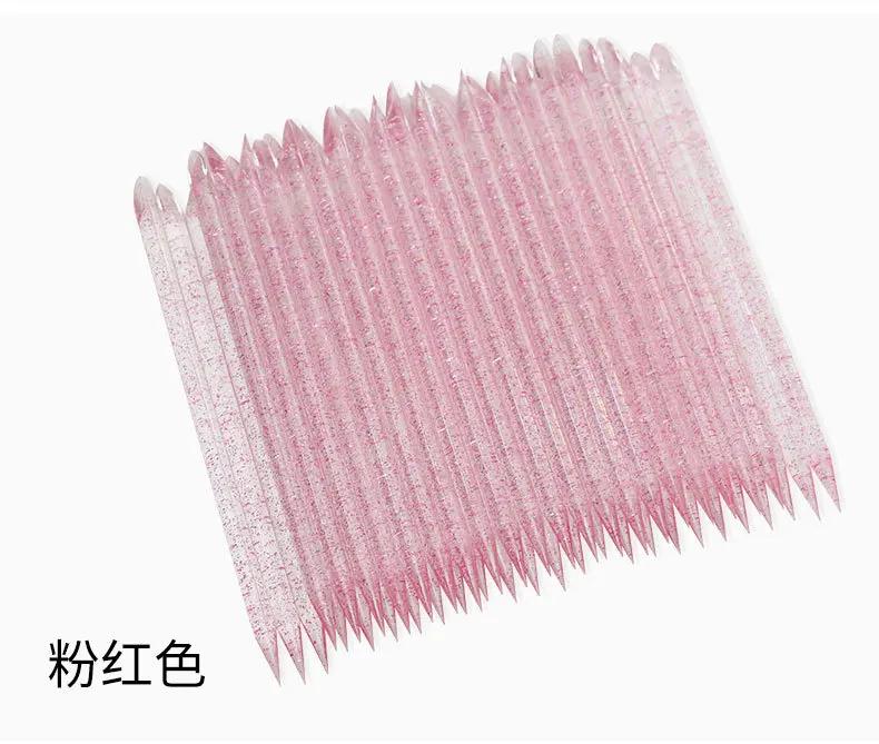 50 Pcs  Nails Accessories and Tools Crystal Cleaning Cuticle Rod Dead Skin Pushing Pedicure Nail Removal Manicure Consumables