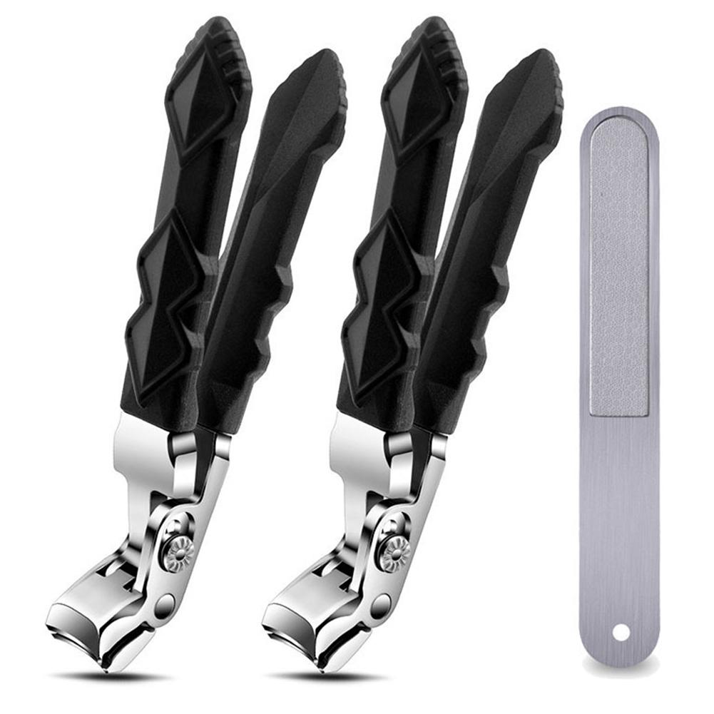 

2Pcs Stainless Steel Nail Clipper Toe Nail Clipper No Splashing for Seniors