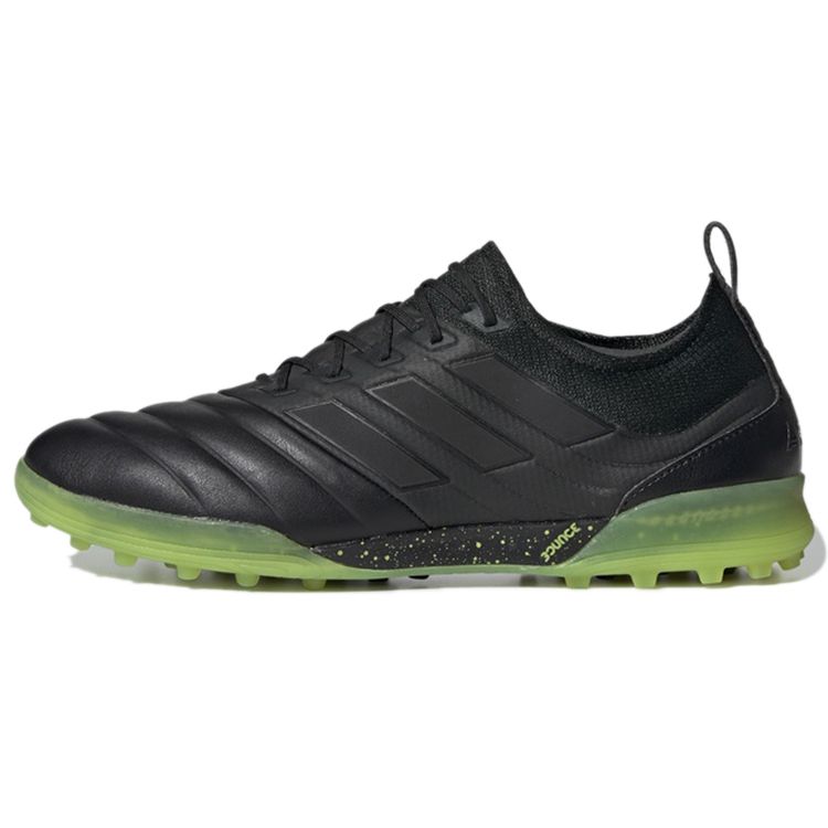 Adidas Copa 19.1 Comfortable Versatile TF (Rubber Studs) Non-Slip Durable Soccer Shoes Men Soccer Shoes Black Green AC8206