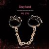 Cross-Border Punk Snake Skin Restraint Set: Handcuffs, Foot Cuffs & Choke Chain Bracelet