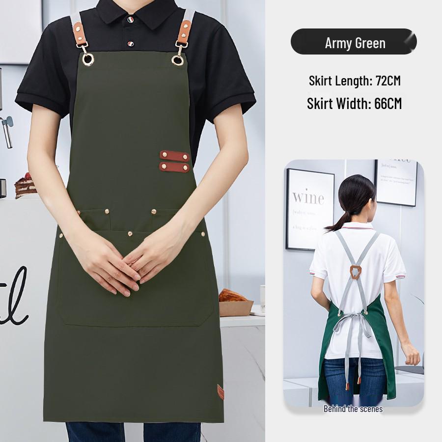 Waterproof & Oil-Proof Canvas Apron - Lightweight, Durable, Custom Logo Option, Perfect for Summer and Workwear; Dirt-Resistant