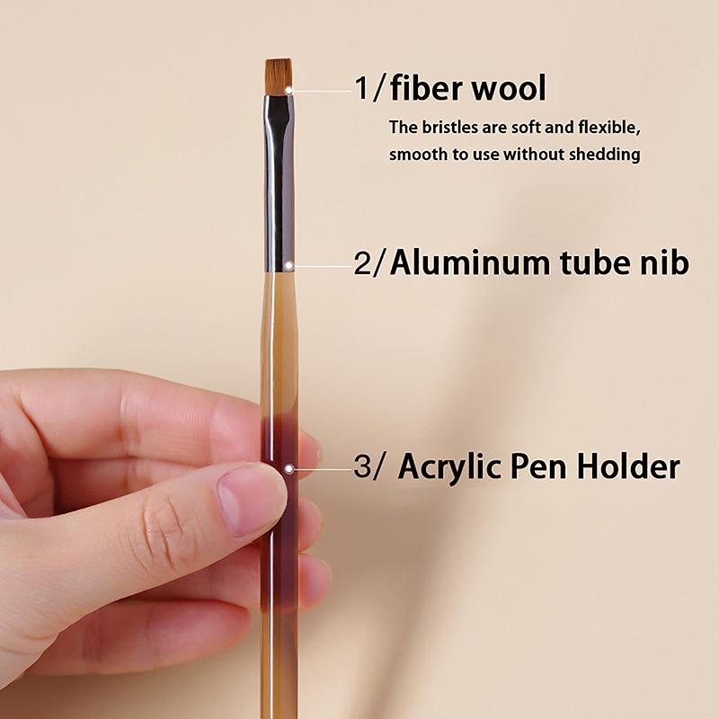 

9 Pcs French Stripe Nail Art Liner Brush Set 3D Tips Line Stripes Diy Drawing Pen Uv Gel Brushes Painting Pen Manicure Tools