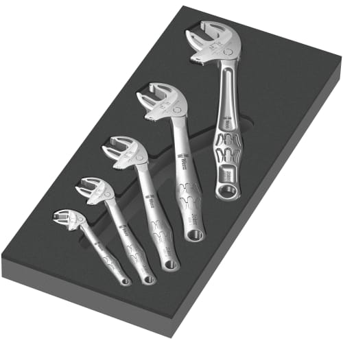 WERA 5-Piece JOKER6004 Self-Setting Wrench Set with Foam Insert (150122)