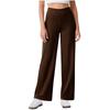 Women's Solid Color High Waisted Pants, Loose Fit Sweatpants, Straight Leg Pants