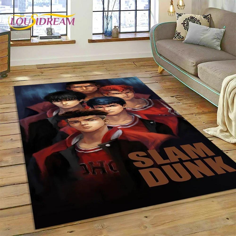 Cartoon Slam Dunk Basketball Anime Carpet Rug for Bedroom Living Room Home Sofa Decoration,Children Game Large Decor Floor Mat