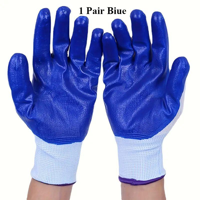 

12/6/1 Pairs Thin Latex Non-slip Wear-resistant Work Gloves, Rubber Dip Glue Rubber Skin Thickened Thin Gloves, Labor Protection