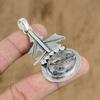 Geburtstagsgeschenk für sie Natur-Kokos-Jaspis-Edelstein-Anhänger 925 Silber