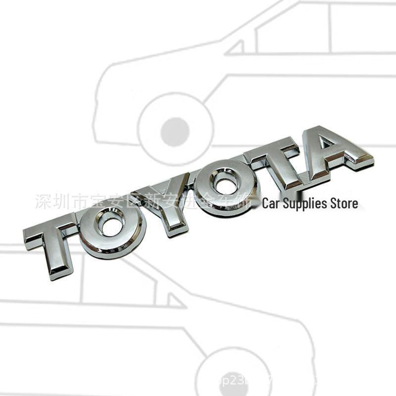 Металлический значок автомобиля TOYOTA: Английская буквенная наклейка для кузова или багажника FAW Toyota
