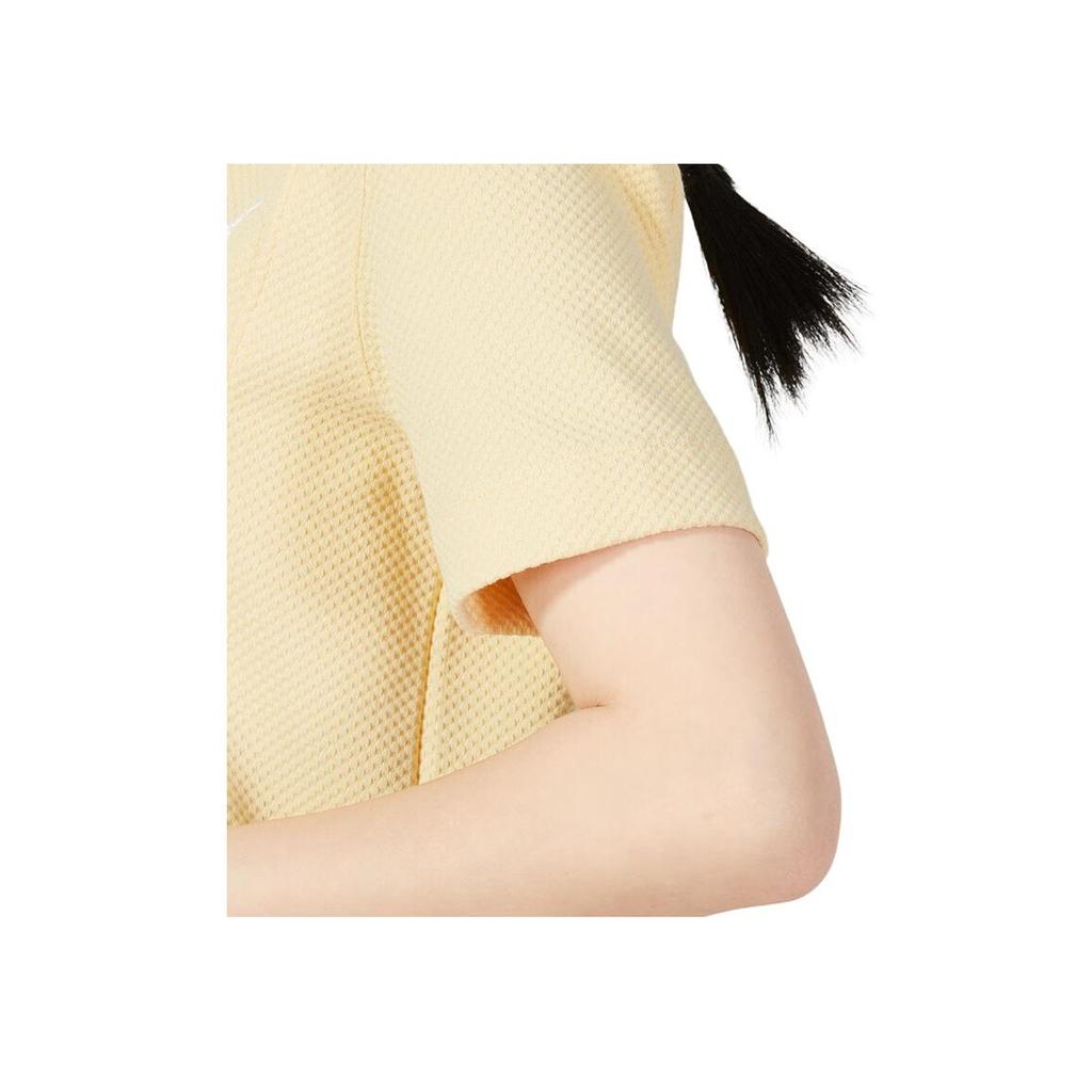 Puma Solid Color Polo Collar Casual Simple Comfortable T-Shirt Dress Women Dress Yellow 676658-42