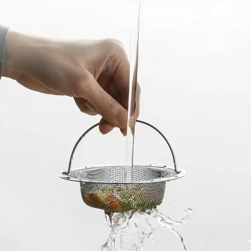 1Pc Stainless Steel Kitchen Sink Filter Garbage Food Residue Hair Catcher