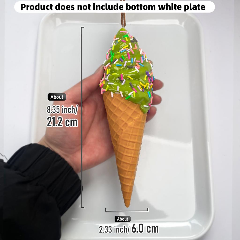 1-piece Set, Simulated Sauce Coated Plastic Ice Cream Model, Ice Cream Shop Display Prop, Photography Stage Prop