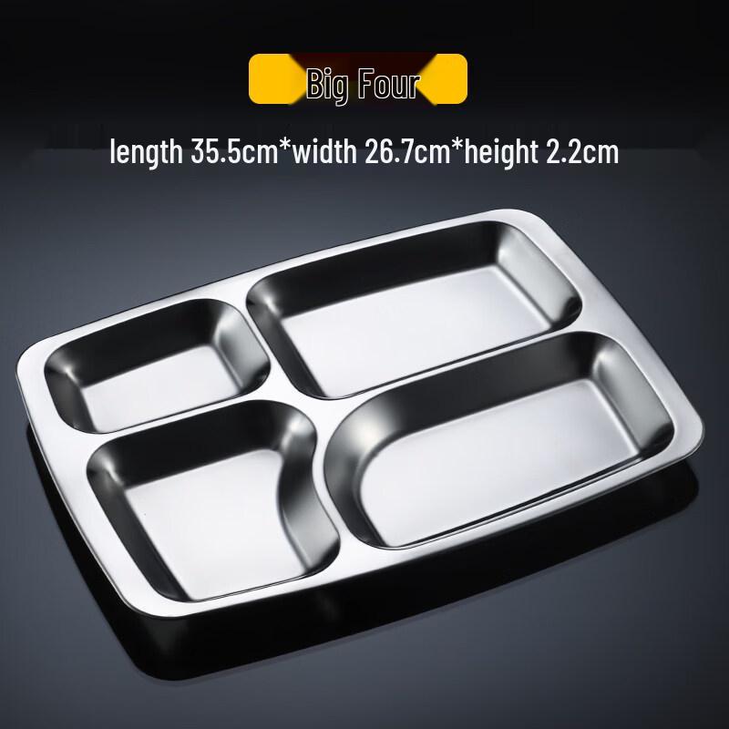 Stainless Steel Divided Meal Tray