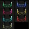 Glowing colorful glasses sense future of science and technology led online celebrity Flash Bar disco sunglasses party glasses