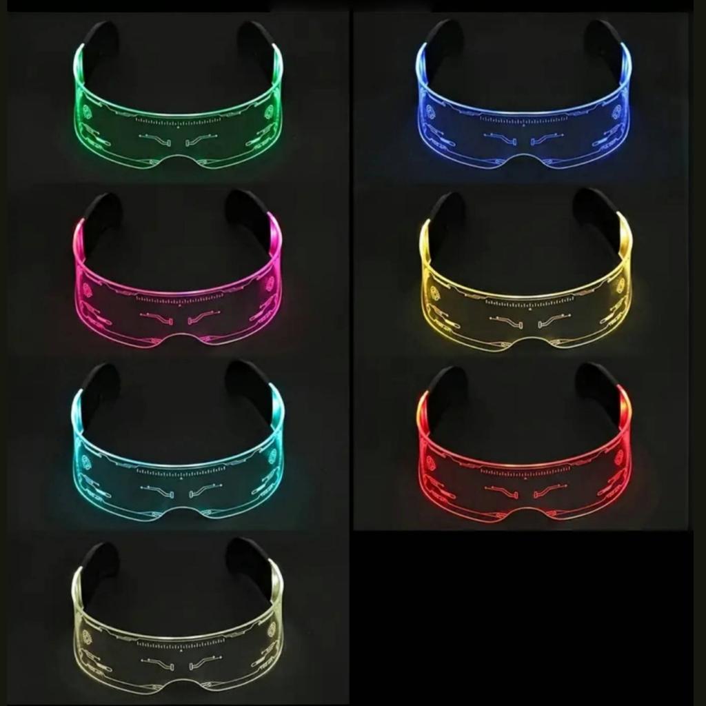 Glowing colorful glasses sense future of science and technology led online celebrity Flash Bar disco sunglasses party glasses