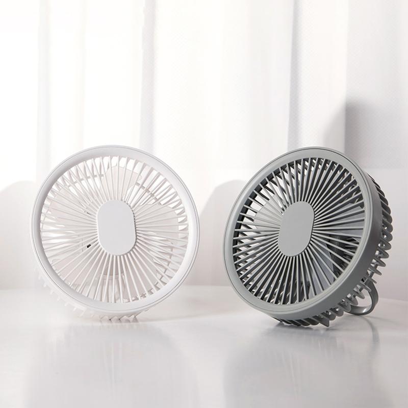 Portable 3-Speed Charging Hanging Fan Night Light Desk Fan Camping Fan with LED Lamp Adjustable 7inch for Outdoor Travel