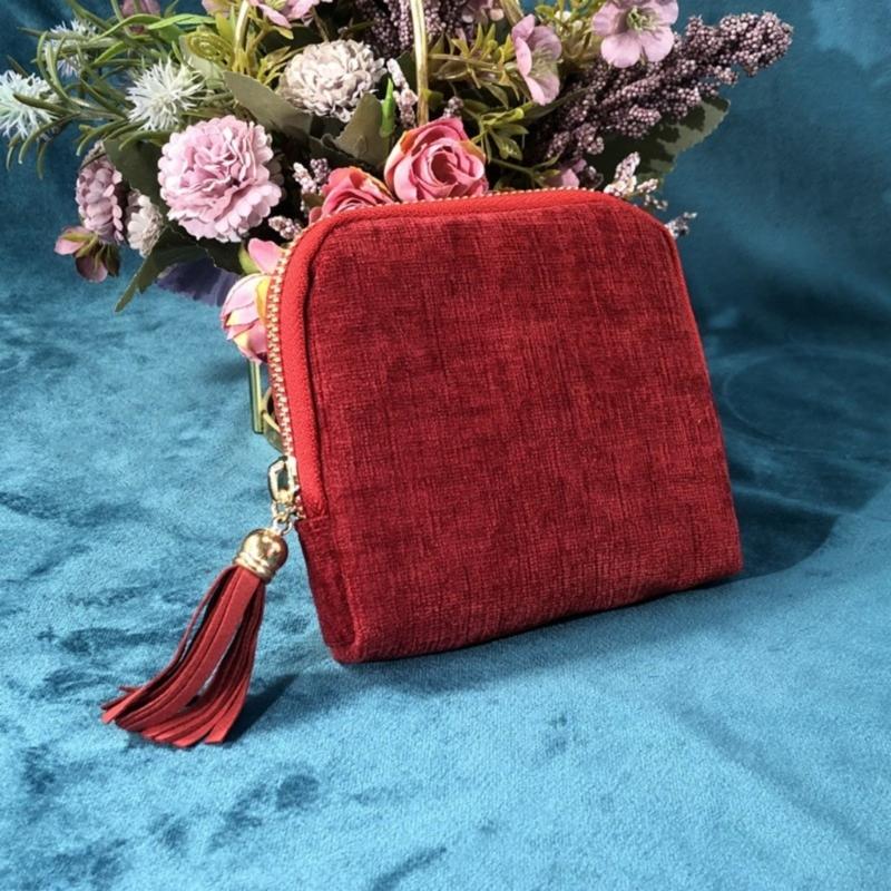 Chenilles Jewelry Organizer With Multiple Layers And Tassels Stylish Storage Bag Multi Compartment Container