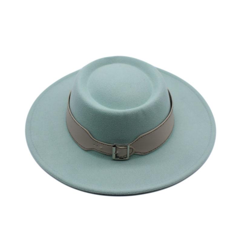 European, American Autumn and Winter Woolen Top Hat Cm Retro British Temperament Big Eaves Jazz Hat Women Felt Hat Korean Street Shot