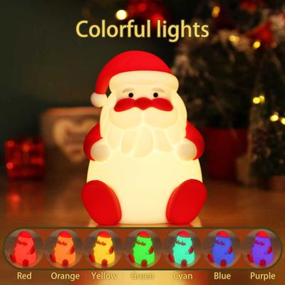 Santa Claus Tap Light Color Changing Baby Night Light with USB-C Charging