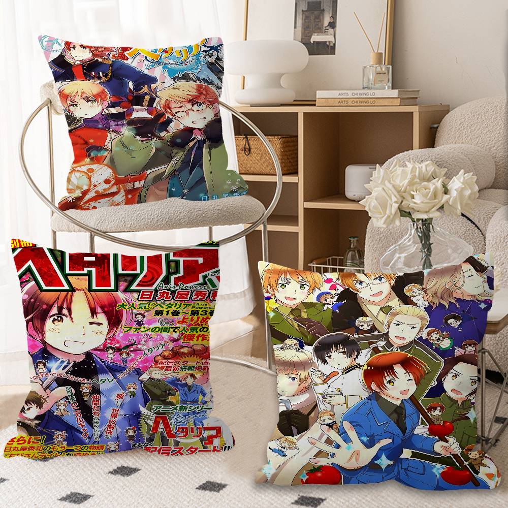 Hetalia World Stars Anime Pillow Cover Sofa Cushion Cover Home Room Decoration Children Gift