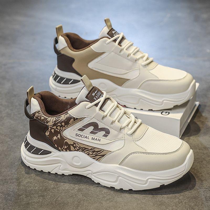 

Summer men s shoes new breathable mesh sneakers men s trend versatile white shoes platform casual dad trendy shoes 39
