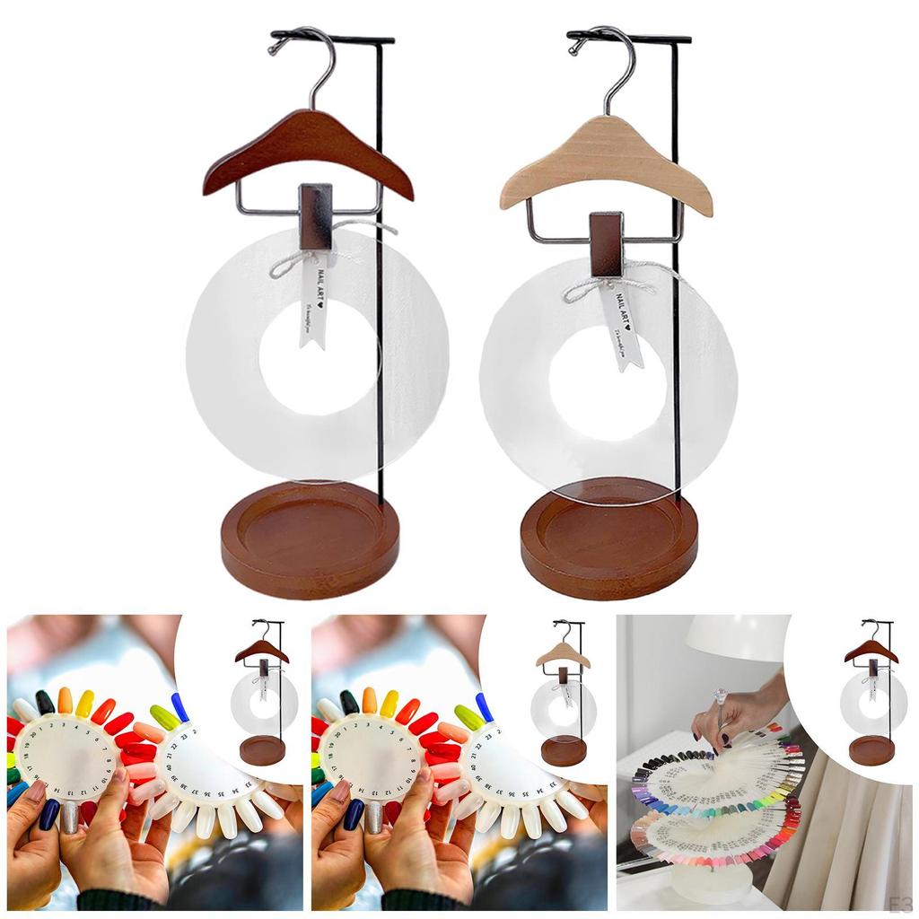 False Sample Display Stand Wooden Base Desktop Decoration Easy To Install Nail Accessories Placement