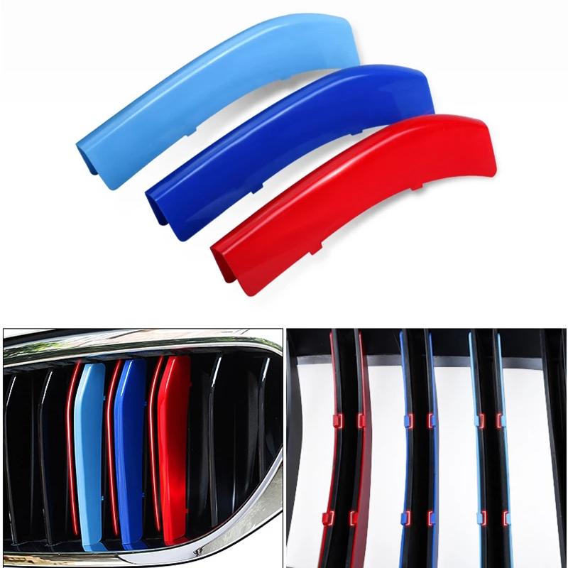 3Pcs Front Grille Trim Strips For BMW Series 1 2 3 4 5 6 7 8 X1 X2 X3 X4 X5 X6 X7 Z4 E46 E90 F30 E60 E81 F20 F45 F36 F10 F48 F25 FZ7