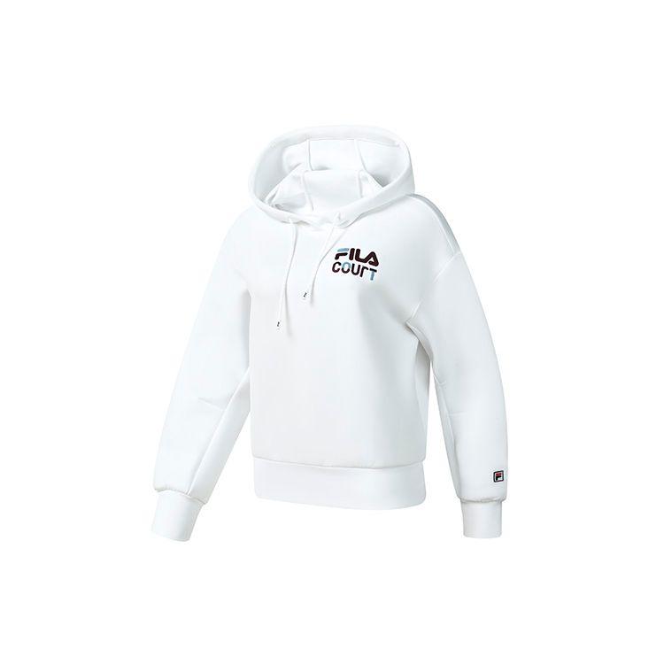 

Fila Классическое свободное худи из трикотажа с логотипом тенниса Женские худи Нефритово-белый A11W243204FWT L
