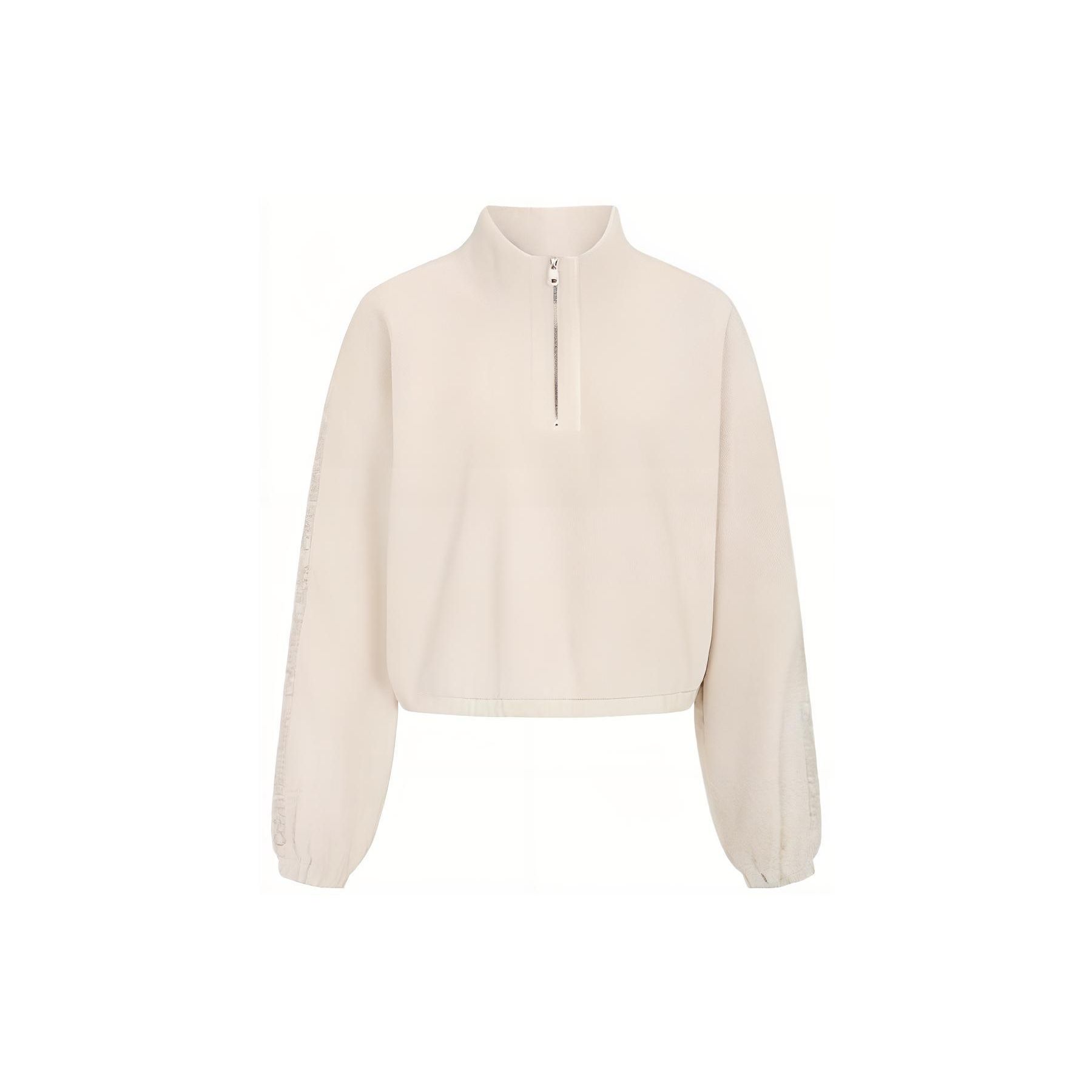 

Calvin Klein Solid Color Stand Collar Pullover Sweater Women Tops Apricot J219938-ACF XS