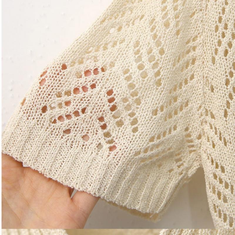 Shop Women S Bolero Punching Short Sleeve Knit Cardigan Ivory Dgb Wcd 2374