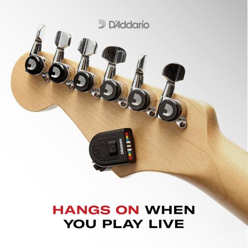 D'Addario Rechargeable Micro Headstock Tuner PW-CT-12RC, Chromatic Type, Full Color Display