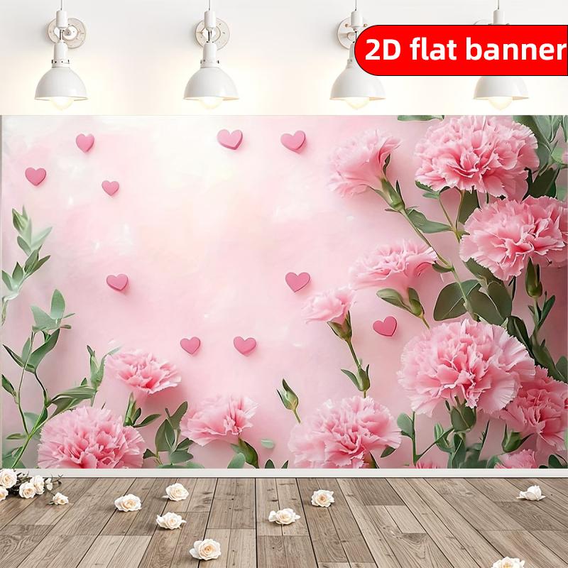 2D flat banner 1pc birthday party decoration background cloth soft fresh theme home decoration photography wall decoration