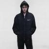 Classic Washed Vintage Zip-Up Hoodie Men Women - Oversized Cotton Sweatshirt With Embroidered