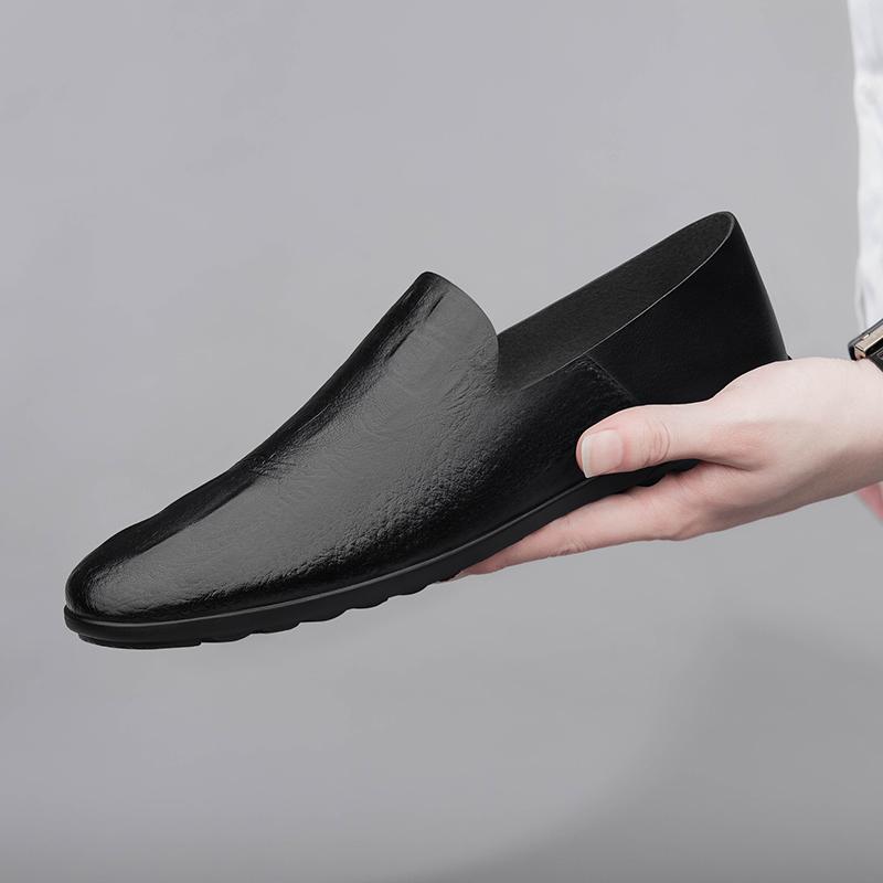 Men Laofers Slip On Fashion High Quality Genuine Leather Men Casual Outdoor Shoes Moccasins Men Business Shoes Men