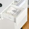 Office Desk, 80x45x75 cm Space-Saving Desk with Keyboard Tray, Document Drawer, White