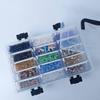 Glass Seed Bead Organizer: 64-Compartment Transparent DIY Jewelry Storage Box