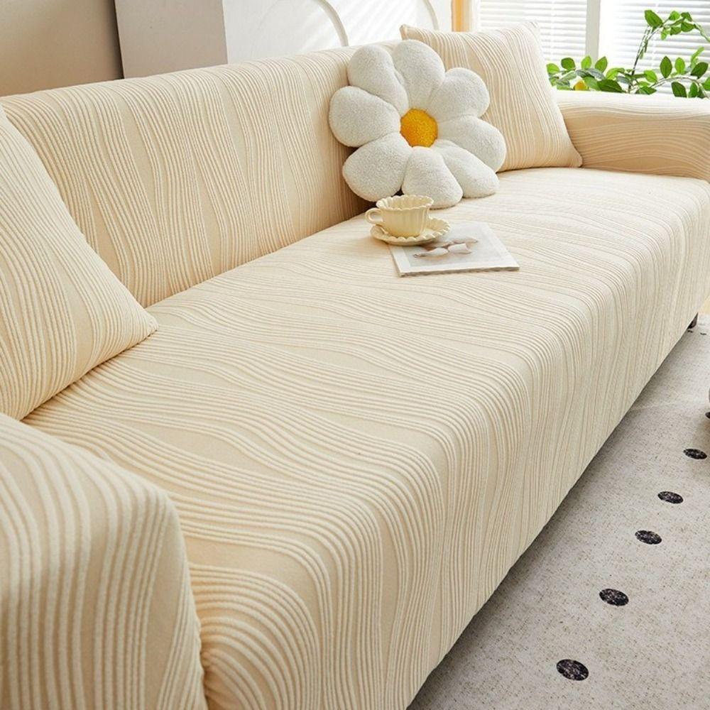 Washable All-inclusive Elastic Sofa Cover Jacquard Thicken Universal Slipcovers Removable Solid Color Sofa Cushion Four Seasons